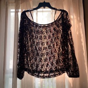 Deb brand off the should flowered blouse